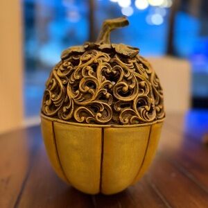 Ornate Fall Acorn Pumpkin Decor